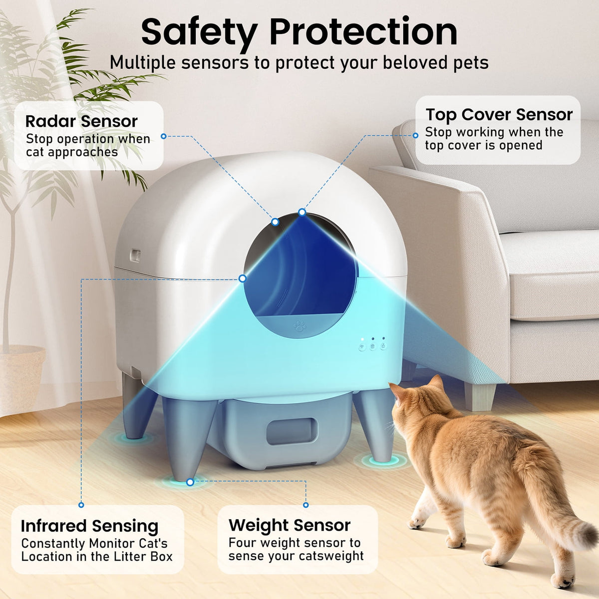 Automatic Cat Toy with Speedy Tail - Automatic Rolling Ball, Durable Interactive Play Toy for Indoor Cats & Kittens