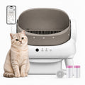Open Top Self Cleaning Cat Litter Box with App Control, Safety Sensors and Odor Control