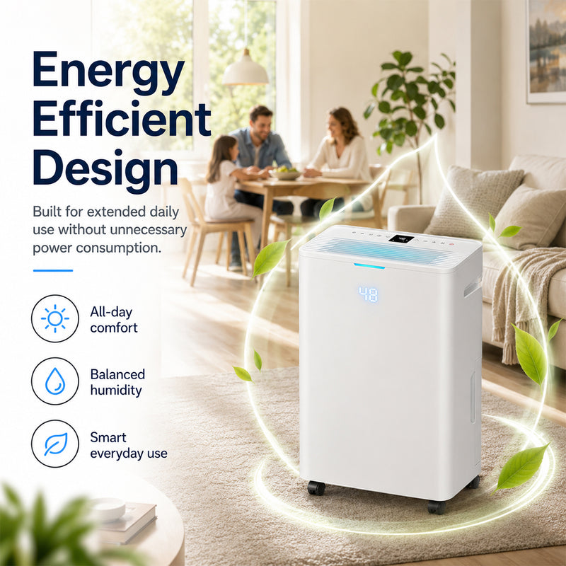 Portable Dehumidifier for Bedroom, Bathroom and Closet with Quiet Operation and Auto Shutoff