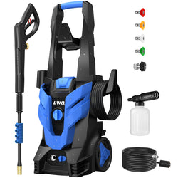 Pressure Washer, Power Washer with 4 Nozzles and Foam Cannon, High Pressure Cleaning Machine for Cars, Driveways, Fences, Patios, Home Cleaning