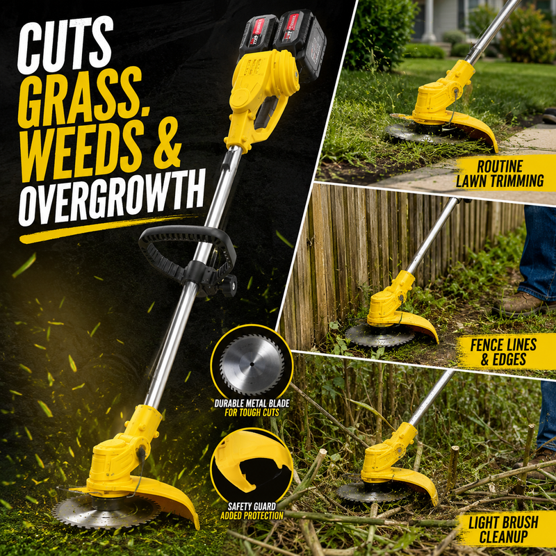 Cordless Mini Chainsaw Pruning Saw with 2 Batteries, Charger, Case and Extra Chain  Description
