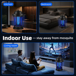Bug Zapper, Mosquito Zapper, Fly Trap Mosquito Lamp, Effective bug control-4000 SqFt Coverage-1000V power grid-ABS Plastic-Easy to clean, Mosquito And Fly Trap For Home, 2 Prong Plug, Gifts For Family And Friends