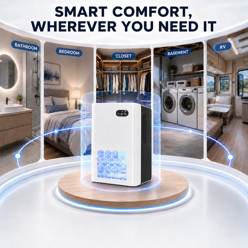 DARKIRON Dehumidifier for Home, 1000 Sq Ft, 95 Oz Tank, Sleep Mode, Auto Shut-Off, Black
