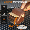 BBQ Grill Brush for Outdoor Grill, Cordless Electric Grill Cleaner, Rechargeable Grill Cleaning Stainless Steel Brush, Grill Scraper, BBQ Accessories Brown