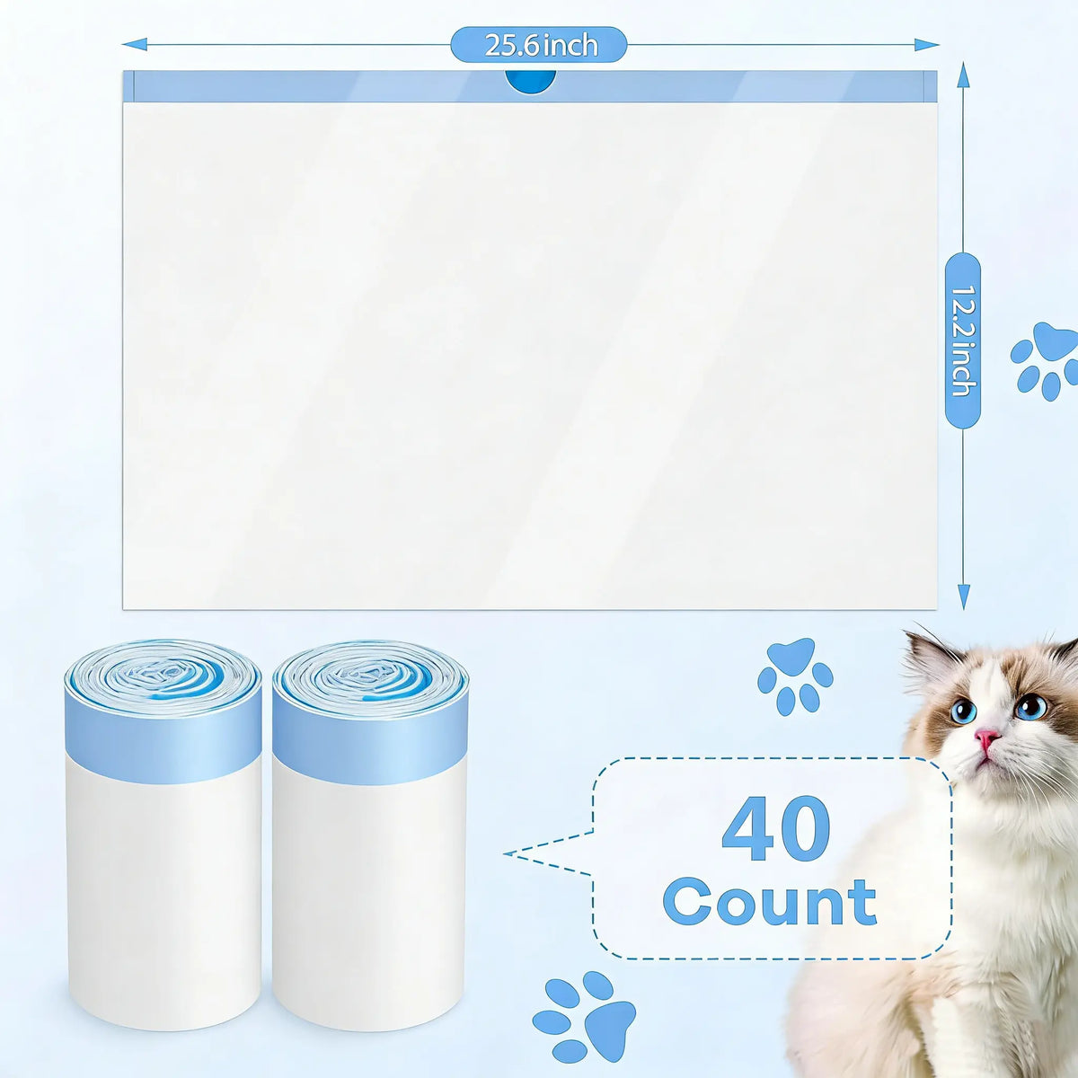 Heavy-Duty Drawstring Litter Tray Liners