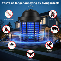 Bug Zapper, Mosquito Zapper, Fly Trap Mosquito Lamp, Effective bug control-4000 SqFt Coverage-1000V power grid-ABS Plastic-Easy to clean, Mosquito And Fly Trap For Home, 2 Prong Plug, Gifts For Family And Friends