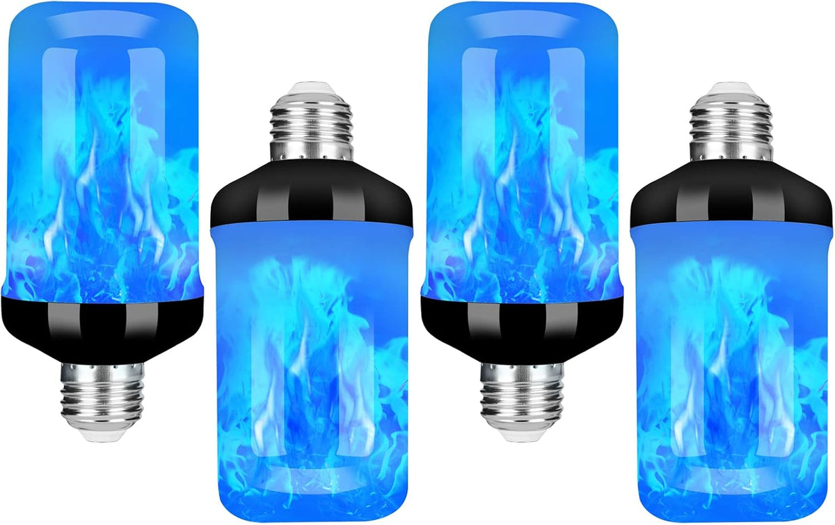 LED Flame Effect Light Bulb with 4 Lighting Modes E26 Base for Halloween Christmas Party Decor