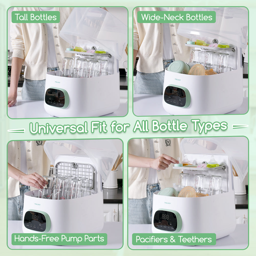 Baby Bottle Washer, Sterilizer and Dryer, All-in-One Pro Cleaning Machine for Bottles, Pump Parts & Baby Essentials, Effortless Care, Replaces Hand Washing