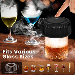 Cocktail Smoker Kit w/ Torch & 6 Wood Chip Flavors for Whiskey & Bourbon