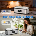 Yogurt Maker with Two Containers, Yogurt Maker Machine with Adjustable Temperature & Time Control, Automatic Shut-Off & Constant Temper for Homemade Probiotic Yogurt, Promoting Gut Health