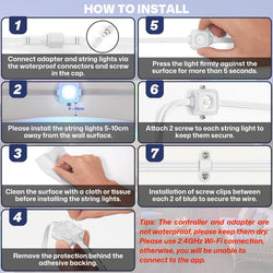 100' Permanent Outdoor RGBIC Eave Lights with 72 LEDs, App and Remote Control, IP67 Waterproof