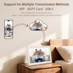 Digital Calendar Wall Touch Screen, 15.6 Inch Smart HD Electronic Calendar for Family & Chore Chart with Meal Planner, Built-in Digital Photo Frame