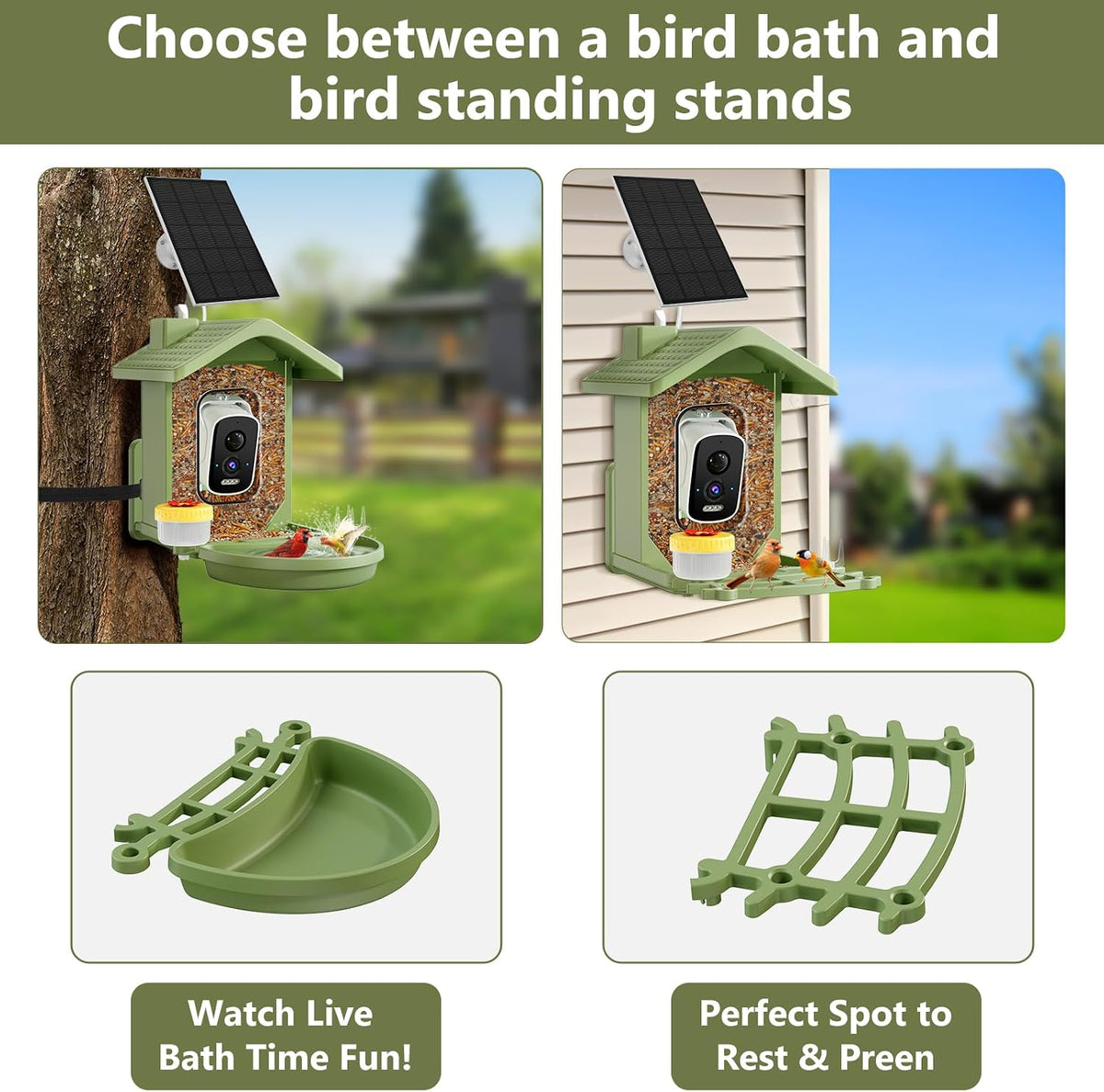 Solar Smart Bird Feeder with Camera, AI Bird Recognition and App Alerts
