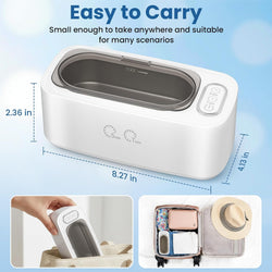 Ultrasonic Jewelry Cleaner with Dual Cleaning Modes and Stainless Steel Tank
