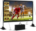 120inch Projector Screen with Stand: Portable Projector Screen Outdoor