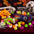 72-Count Glow-in-the-Dark Halloween Bouncy Balls, 1.18 in Rubber Party Favors, 6 Designs