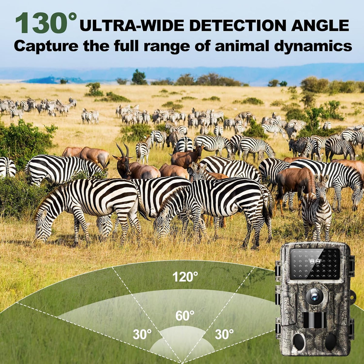 MRSCRET 4K 60MP WiFi Trail Camera,Game Cameras with Night Vision Motion Activated Waterproof,Suitable for Outdoor Wildlife Detection, Monitoring Home Security