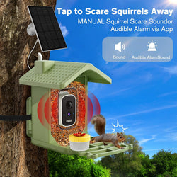 Solar Smart Bird Feeder with Camera, AI Bird Recognition and App Alerts