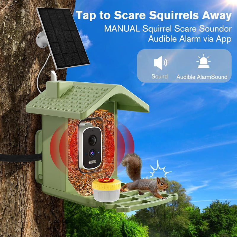 Solar Smart Bird Feeder with Camera, AI Bird Recognition and App Alerts