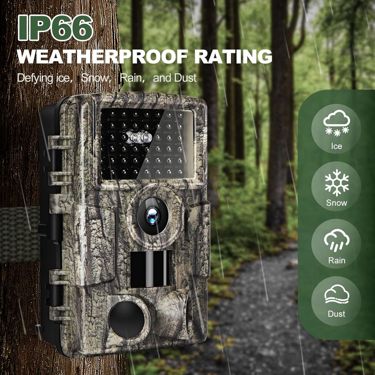 MRSCRET 4K 60MP WiFi Trail Camera,Game Cameras with Night Vision Motion Activated Waterproof,Suitable for Outdoor Wildlife Detection, Monitoring Home Security