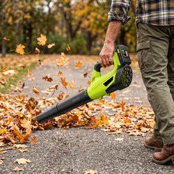 Cordless Leaf Blower, 20V Leaf Blower with 2 x 2.0Ah Batteries & Charger, Up to 450CFM/150MPH, 2 Variable Speed, Lightweight for Blowing Leaves, Patio Cleaning, Lawn Care and Dust (Green)
