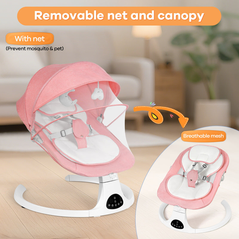 Baby Bouncer, Portable Baby Bouncer Seat for Baby 0-18 Months, 3 Modes with Rocker and Stationary Options, Infant Rocker Chair with Hanging Toys