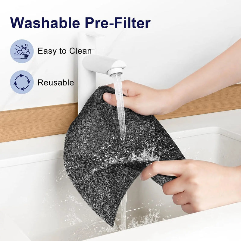 ToLife TZ-K2 Replacement Filter, 3-in-1 H13 HEPA & Activated Carbon, 2 Pack