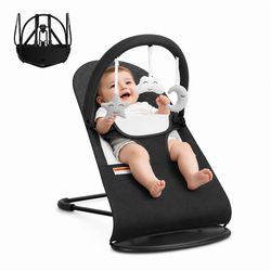 Baby Bouncer, Portable Baby Bouncer Seat for Baby 0-18 Months, 3 Modes with Rocker and Stationary Options, Infant Rocker Chair with Hanging Toys（副本）