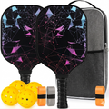 Pickleball Paddles, USAPA Approved Fiberglass Surface Pickleball Set with Pickleball Rackets, Pickleball Paddles Set for Men Women