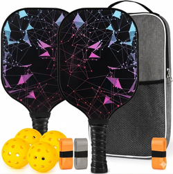 Pickleball Paddles, USAPA Approved Fiberglass Surface Pickleball Set with Pickleball Rackets, Pickleball Paddles Set for Men Women
